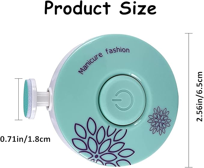 Baby Nail Trimmer Electric Baby Nail File, Baby Nail Clippers, 6 Grinding Heads, Safe Easy Quiet Baby Nail Grooming Care Kit for Newborn Infant Toddler Adult Battery Operated (Not Included)