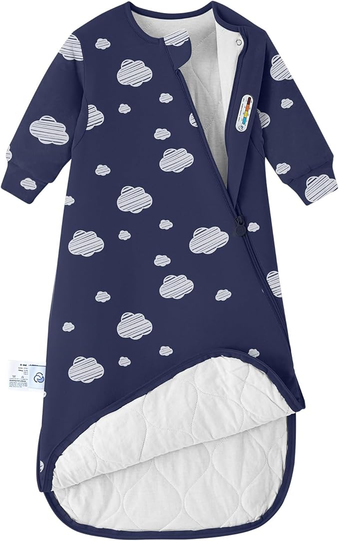 kaiya baby Unisex Sleeping Bag for Babies and Toddlers 2.5 Tog Sleep Sack, Long Sleeve Sleep Sack, Wearable Blanket Baby