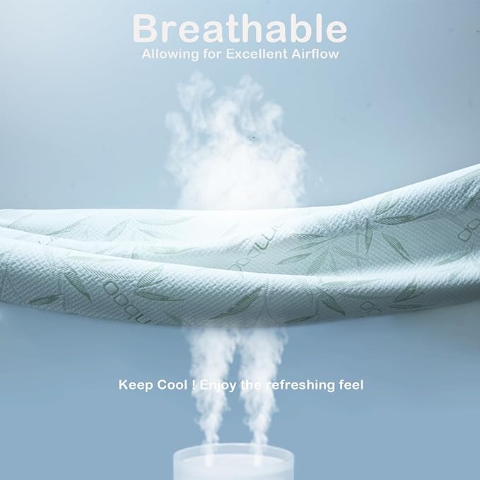 Twin Mattress Protector Waterproof Mattress Pad Washable Bamboo Rayon Mattress Cover Breathable Noiseless Bed Protector 5" - 21'' Elastic Fitted Deep Pocket