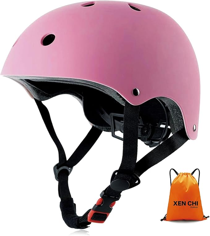 Kids Bike Helmet, CPSC & ASTM Certified, Adjustable EPS Protective Gear, 5 Colors, Multi-Sport for Boys & Girls, 11 Vents, Free Sports Drawstring Bag