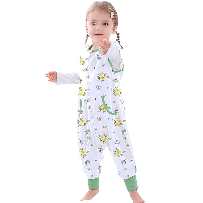 Toddler Sleep Sacks Sleep Sack 5T 6T 7T with legs Cozy comfy Baby Warable Blanket with 2-Way Zipper (5T-7T)