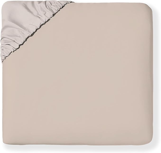 MakeMake Organics Organic Queen Fitted Sheet Set GOTS Certified Organic Cotton Fitted Sheet with 2 Pillowcase Ultra Soft Non Toxic Breathable Hypoallergenic Colorful Neutral (Queen, Solid Pecan)