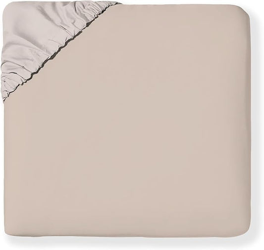 MakeMake Organics Organic Twin Fitted Sheet Set GOTS Certified Organic Cotton Fitted Sheet with 1 Pillowcase Ultra Soft Non Toxic Breathable Hypoallergenic (40"X76", Pecan)
