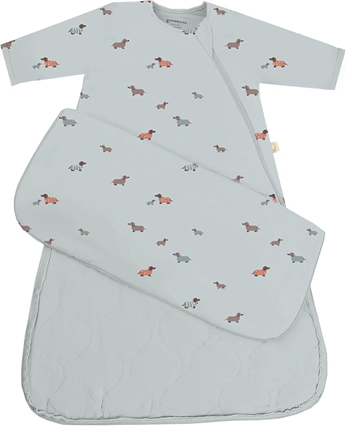 GUNAMUNA Long Sleeve Sleep Sack for Babies, Wearable Sleep Bags, Soft Rayon, 1.0 TOG, Essentials for Newborns