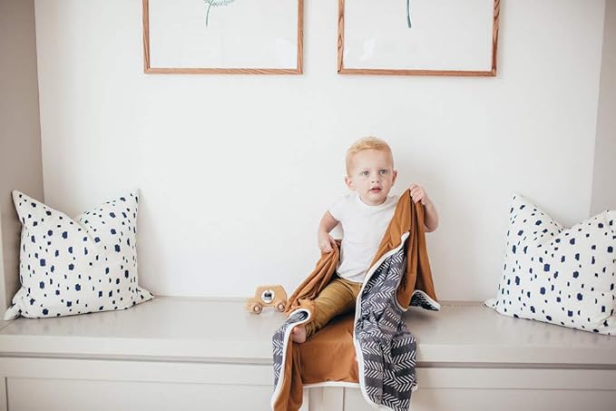 Copper Pearl Soft Baby Quilt - Three-Layer, Breathable, Toddler Blanket - Newborns to Toddlers - 46x46 Premium Polyester/Rayon - Cozy - Canyon