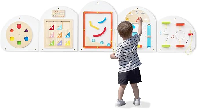 Monläurd® Cloud Montessori Busy Board, Sensory Board, Wooden Toys, Wall Toys, Boys and Girls 6M+