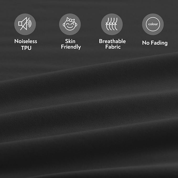 2 Pack Queen Mattress Protector Waterproof Cover, Waterproof Bed Queen Fitted Sheet Only, Machine Washable 18" Deep Pocket Mattress Covers for Bed, Black