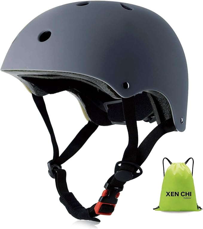 Kids Bike Helmet, CPSC & ASTM Certified, Adjustable EPS Protective Gear, 5 Colors, Multi-Sport for Boys & Girls, 11 Vents, Free Sports Drawstring Bag