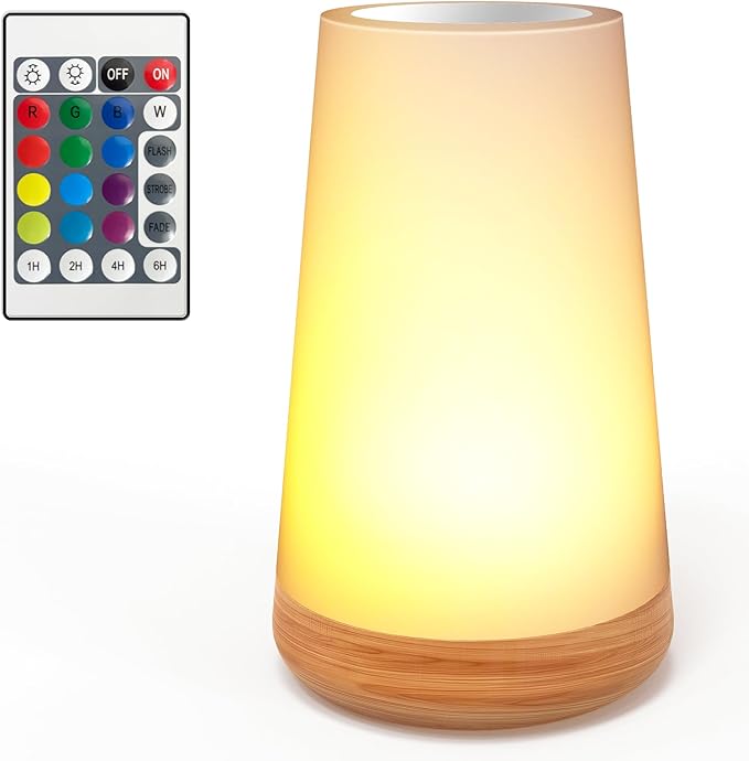 Yonito Night Light for Baby Nursery, 13 Colors Changing Touch Dimmable Night Lamp with Timer, Rechargeable Kids Night Light Portable for Bedtime Routine Baby Breastfeeding