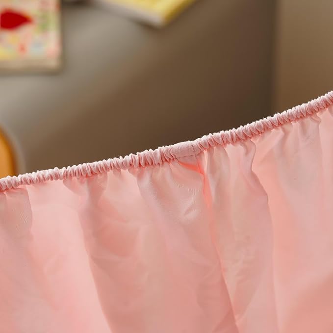 CLOTHKNOW 4 Pieces Pink Toddler Bedding Sets for Grils, Daisy Puff Pattern, Soft Crib Bed Set Including Comforter, Flat Sheet, Fitted Sheet and Pillowcase