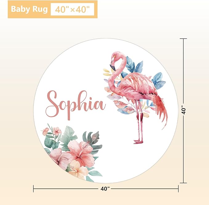 Personalized Baby Crib Bedding Set - 3 Pcs Custom Nursery Bedding Set with Name - Soft Double Layer Baby Crib Set for Girls Boys - Customized for Infant Toddler - Pink Flamingo