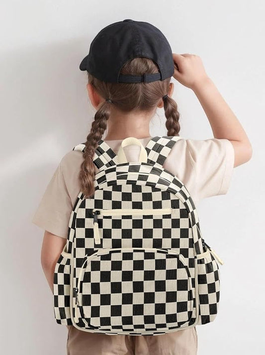 atgark Corduroy Toddler Backpack for Boys 2-5, Cute Kids Backpacks Boys - Preschool Kindergarten Backpack 13.7" H Fit Folder