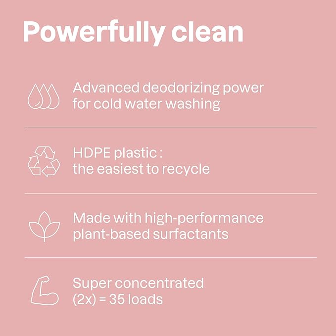 ATTITUDE Baby Laundry Detergent, EWG Verified, Plant and Mineral-Based Formula, HE Compatible, Vegan Household Products, Soothing Chamomile, 35 Loads, 35.5 Fl Oz