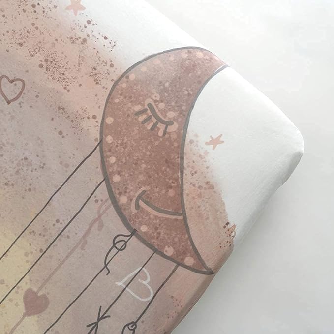 JumpOff Jo - Fitted Crib Sheet, Super Soft 100% Cotton Sheet for Standard Crib Mattresses and Toddler Beds, 28 in. x 52 in, Storytelling Designs - Rainbow Dream Catcher