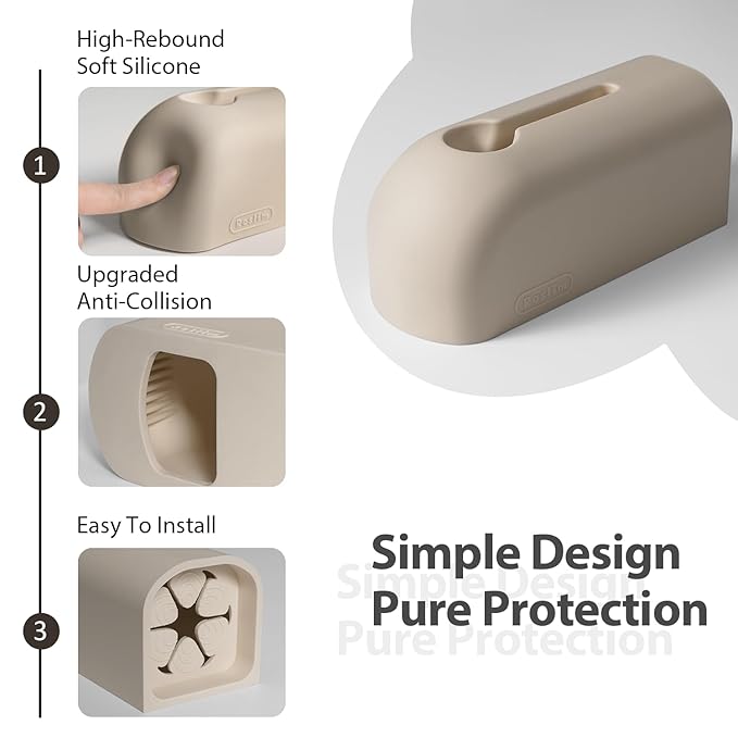Faucet Cover Bathtub, Soft Silicone Tub Spout Cover, Faucet Protector for Kids, Bath Spout Guard for Bathtubs, Bathroom Tub Faucet Cover, Water Spout Cover for Child Safety, Universal Fit（Taupe）