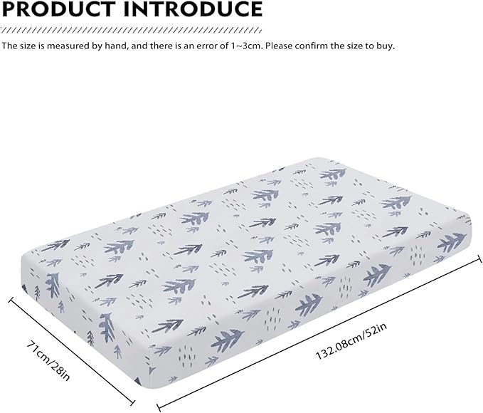 Watercolor Trees Fitted Crib Sheet Plants Baby Crib Sheet Fit Standard Crib and Toddler Mattress,Crib Mattress Sheets for Boys Girls 28"x52"