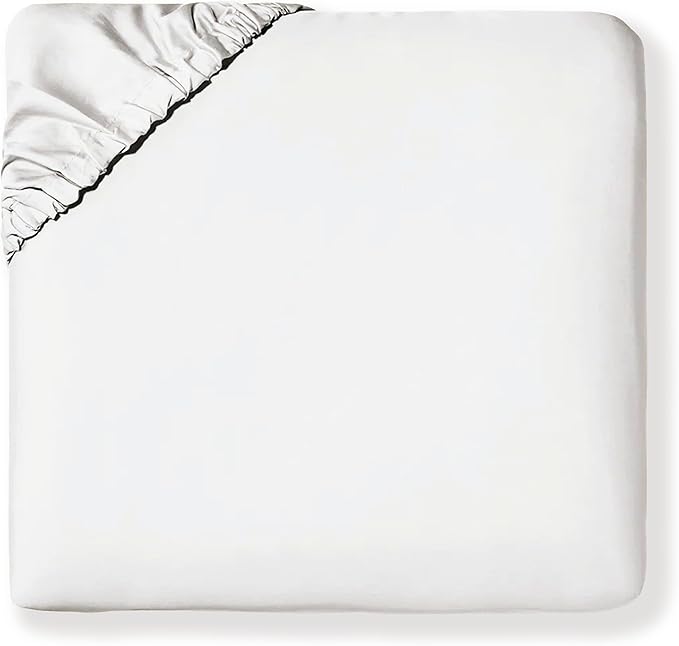 MakeMake Organics Organic Queen Fitted Sheet Set GOTS Certified Organic Cotton Fitted Sheet with 2 Pillowcase Ultra Soft Non Toxic Breathable Hypoallergenic Colorful Neutral (Queen, Solid Ivory)