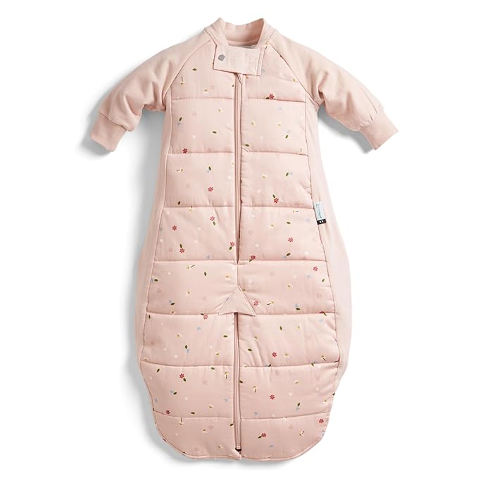ergoPouch Sleep Suit Bag 2.5 TOG – Baby Sleep Sack & Wearable Blanket, 2-in-1 Convertible Sack to Suit with Legs for Safe Movement, Regulates Temperature Overnight, Unisex (8-24 Months, Daisies)