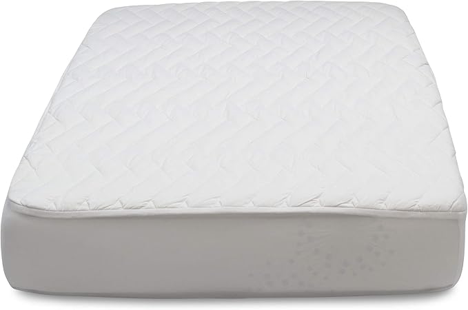 Beautyrest Kids Silver DualCool Technology Fitted Baby Crib Mattress Pad Cover | Waterproof | 52” x 28” | Machine Washable, White.