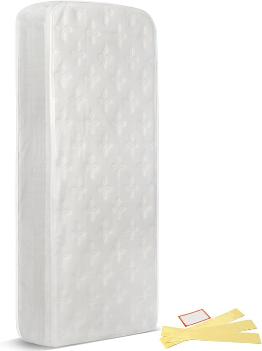 Storage Standard Twin Mattress Storage Bag - Waterproof & Reusable Mattress Bags for Moving, Heavy-Duty 4-Mil Plastic with Tape Strips & Label Sticker, 95 x 42 x 15 Inch, for Standard Twin Mattresses