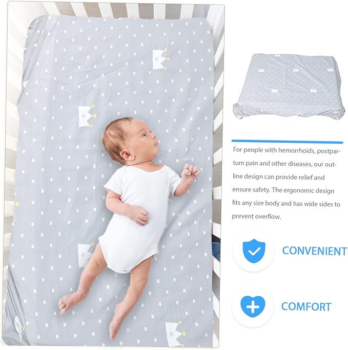 Fitted Sheet Cover for Boys Girls Mattress Protector Easy to Clean Standard for Showers Nursery Decor