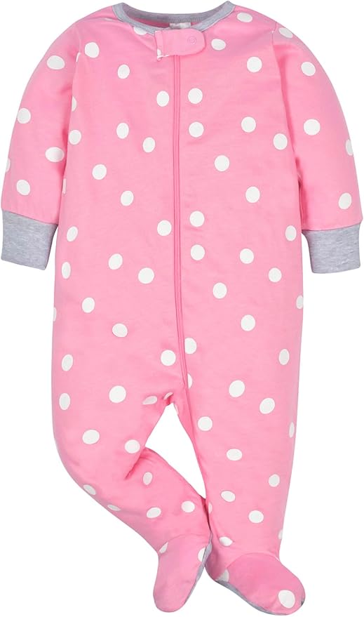 Gerber baby-girls 4 Pack Sleep N' Play Footie