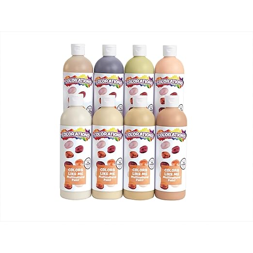Colorations Washable Multicultural Paint, Color Like Me, 16 fl oz Bottle, Beige Skin Color, Kids Paint, Art Supplies, Diversity, Skin Tones, Multi-ethnicity, Multi Cultural