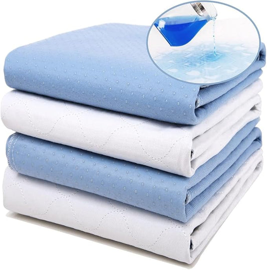 4 Pack Bed Pads for Incontinence Washable 28" x 36",Waterproof Bed Pads,Adult Washable Incontinence Bed Pads for Adults,Dog,Kids