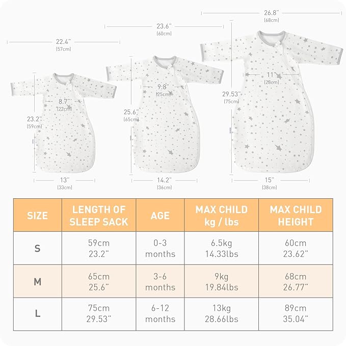 Transitional Swaddle Sack with Arms Up Length Sleeves and Mitten Cuffs 3-6 Months, Wearable Swaddling Blanket Sleeping Bag Cotton for Newborns Baby Boys Girls Sleep Sacks Snug Fit Calms Startle Reflex