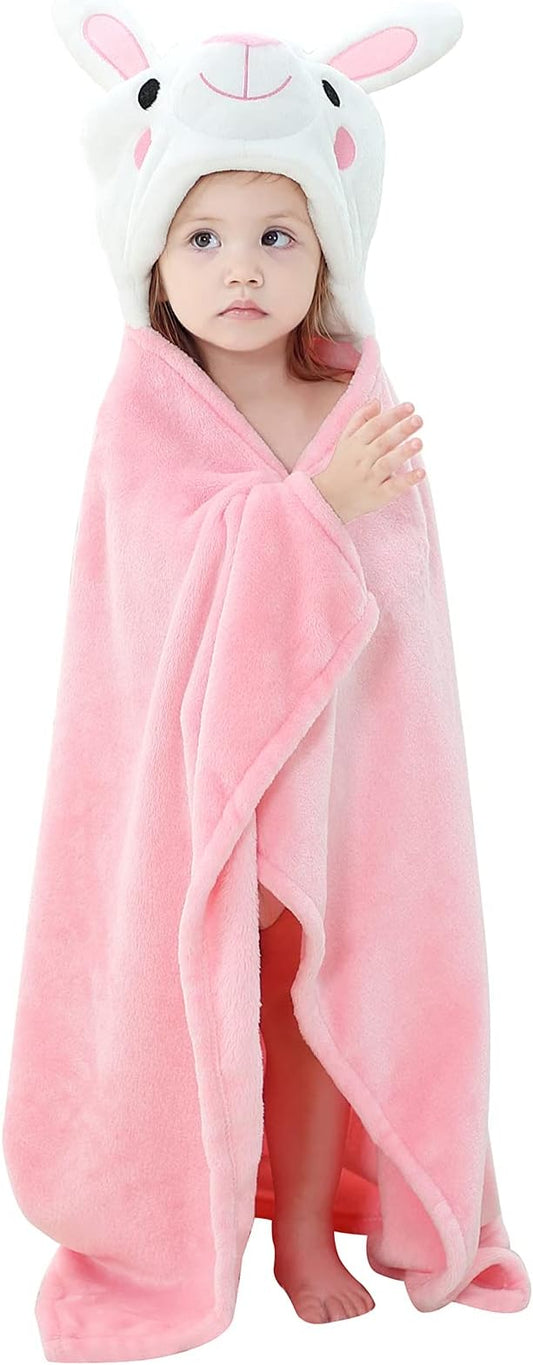Wearable Blanket Hoodie for Kids Toddlers Hooded Towels Soft Cozy Wearable Throw Blanket Hoodie for Boys Girls