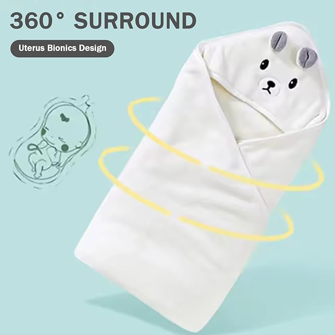 Baby Bath & Hooded Towels, 3pcs 31x31inch Cartoon Soft Hooded Bath Towels for Babies, Absorbent Baby Towel with Hood for Shower, Beach and Swimming