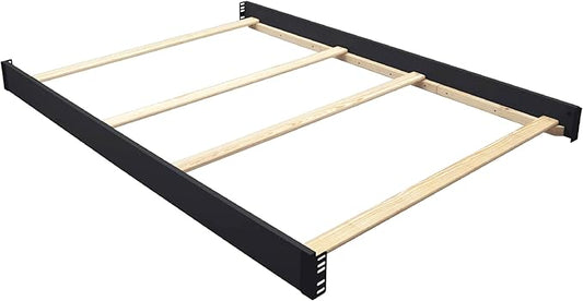 Full-Size Conversion Kit Bed Rails Compatible with Haven & New Haven Convertible Cribs by Delta Children - Solid Wood Rail #0050 - Toddler & Adult Bed Rail - Nursery & Baby Furniture (Ebony - 0011)