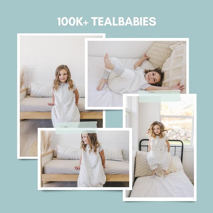 Tealbee Dreamsuit Toddler Sleep Sack with Feet – Walker Sleep Bag with Legs, Rayon made from Bamboo, Summer 0.8 TOG, 2-Way Zipper, 2T-3T - Dash
