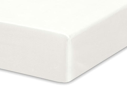 Crib Fitted Sheet by Pure Bamboo, Genuine 100% Organic Viscose Derived from Bamboo, Luxuriously Soft, Ultimate Cooling, Fits Standard Size Crib Mattress (White)