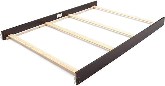 CC KITS Universal Replacement Bed Rails for Twin Size and Full Size - Solid Wood Hook-On Rails with Support Slats Included - Easy Installation - Premium Bed Rail (Espresso, Full Size)