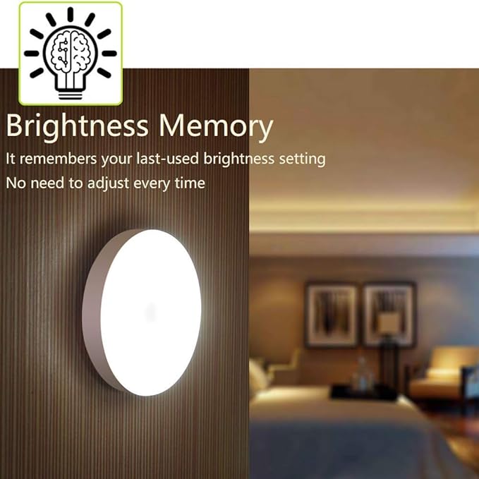RTSU Mini Touch Light, Rechargeable Battery Operated Closet Lights Wardrobe Lights, Magnetic Stick-on Anywhere LED Night Light, Wireless Under Cabinet Lighting, Dimmable Tap Push Light Lamp