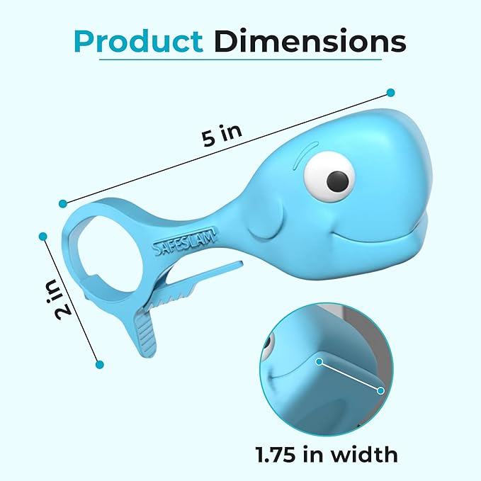 Baby Proofing Door Stopper, Door Pinch Guards Protect Child Fingers & PET Tails. Baby Safety Finger Protectors Prevent Pinch Injuries – Kids and Adults Love Whale Pinch Guard. (Pack of 3)