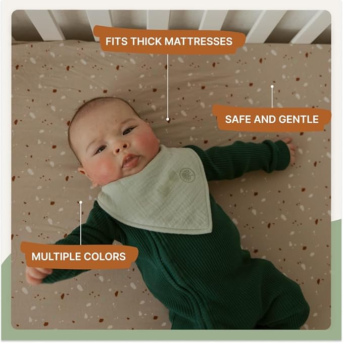 Parker Baby Soft & Durable Fitted Baby Crib Sheets | Snug Fit for Standard Crib Mattresses | Machine Washable, Fade-Resistant & Modern Nursery Designs