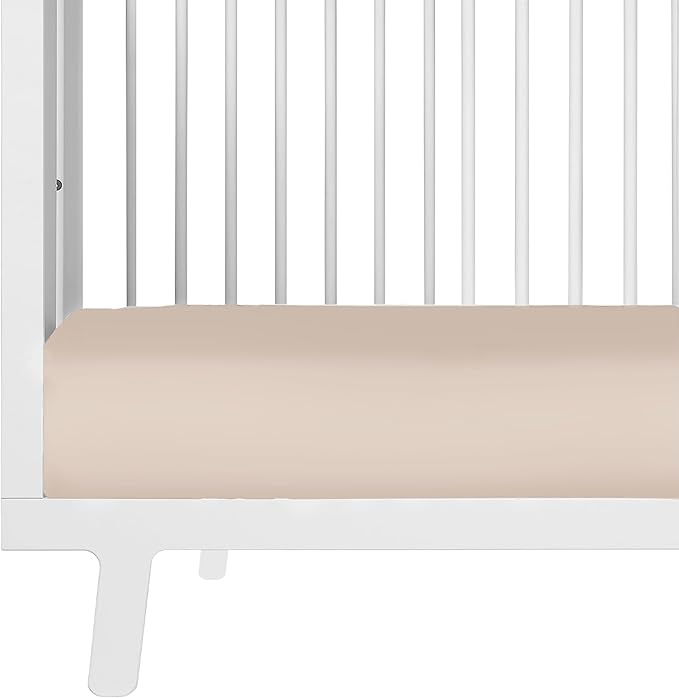 Makemake Organics GOTS Certified Organic Cotton Fitted Crib Sheet Soft Breathable (28"x52", Pecan)