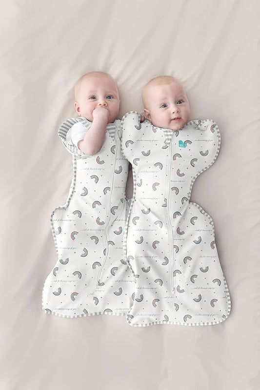 Love to Dream Swaddle UP, Baby Sleep Sack, Self-Soothing Swaddles for Newborns, Get Longer Sleep, Snug Fit Helps Calm Startle Reflex, New Born Essentials for Baby, 1.0 TOG, 5-8.5 lbs, Rainbow Dream
