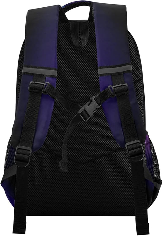 MNSRUU School Backpack with Chest Strap, Colorful Unicorn Laptop Backpack, Travel Hiking Backpack for Boys Girls, Rucksack, Knapsack