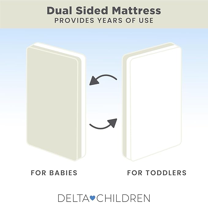 Delta Children Spring Breeze Mattress - Breathable Baby Crib & Toddler Mattress with Cloud Core - Machine Washable Cover - GREENGUARD Gold – Waterproof