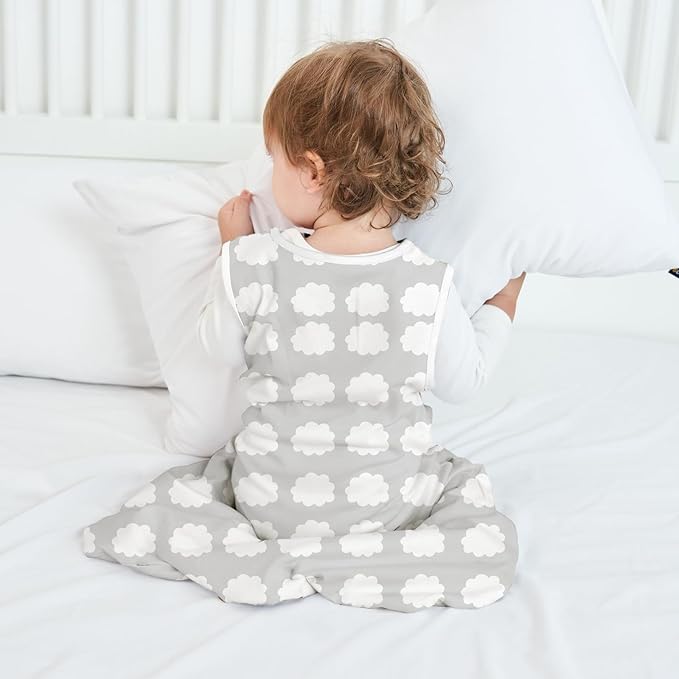 Rayon from Bamboo Sleep Sack Baby Wearable Blanket 0.5 Tog Soft Kids Sleeping Bag Toddler Sleeveless 0-6 Months Infant Newborn Swaddle Blanket 2-Way Zipper Unisex Boys Girls Sleepsack
