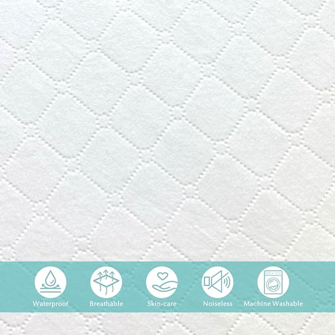American Baby Company Waterproof Fitted Mini Crib Mattress Protector 38" x 24" - Quilted, Noiseless, Ultra-Soft & Breathable Pack n Play and Mini Crib Mattress Cover