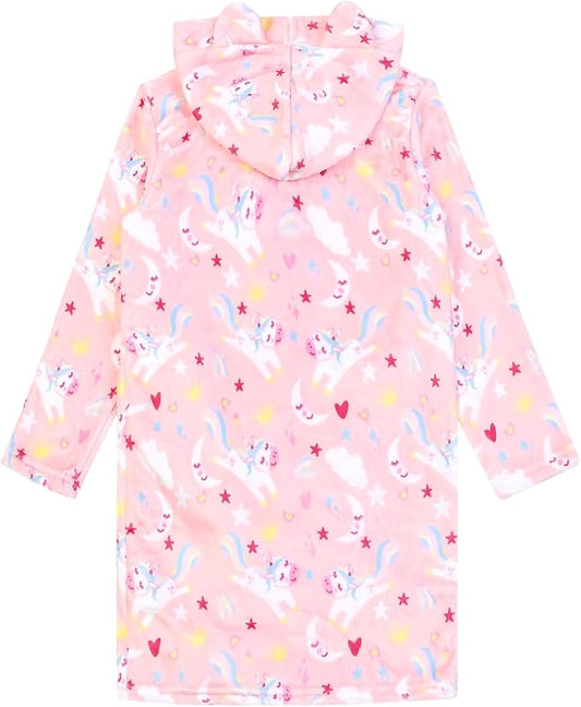 CHILDRENSTAR Girls Robe Kids Cat Bathrobes Plush Soft Fleece Pajamas Sleepwear