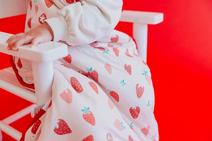 Copper Pearl Sleep Sack: Warm and Cozy Baby Bag in a Variety of Trendy Designs, Safe Alternative to Blankets, Sleeveless Baby Sleep Sack Swaddle Sizes Newborn to 24 Months - Strawberry