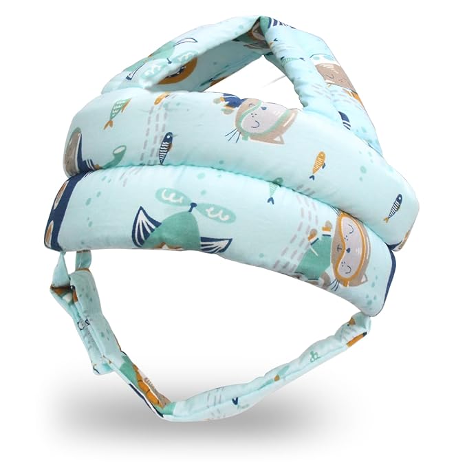 Baby Head Protector Baby Helmet for Crawling Walking, No Bumps Safety Head Adjustable Protective Cap for Walking, Playing (Submarine)
