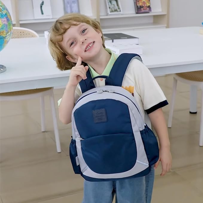 CAMTOP Toddler Backpack for Boys Girls 2-4, Kids Backpacks for Kindergarten Preschool, 12" H Small Bookbag for Daycare Travel (Navy, 12''- Not fit A4 folder)