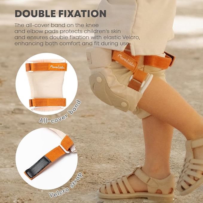 MomnLittle Kids Protective Gear Set Bicycle Skateboard Scooter Roller Skating Inline Skating Bike Cycling Girl Boy Knee Pads Elbow Pads Wrist Pads