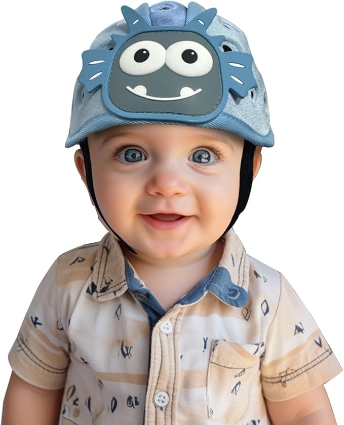 Baby Helmet for Crawing Walking,Soft Infant Safety Helmet,Baby Helmet 1-2 Years for Anti-Fall Head Protector,Adjustable, Breathable